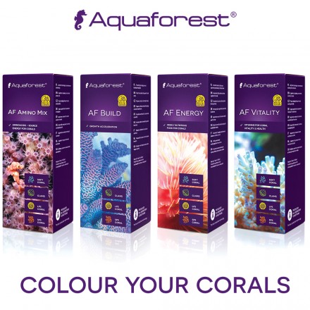 Aquaforest Питание для кораллов AF Amino Mix + AF Build + AF Energy + AF Vitality (4 х 50 мл)